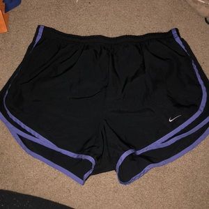 Nike tempo shorts black and purple